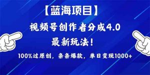 （9777期）2024蓝海项目视频号，最新方法， 100%过原创，条条爆款，单日变现1K+，…-蚂蚁汇资源分享项目网