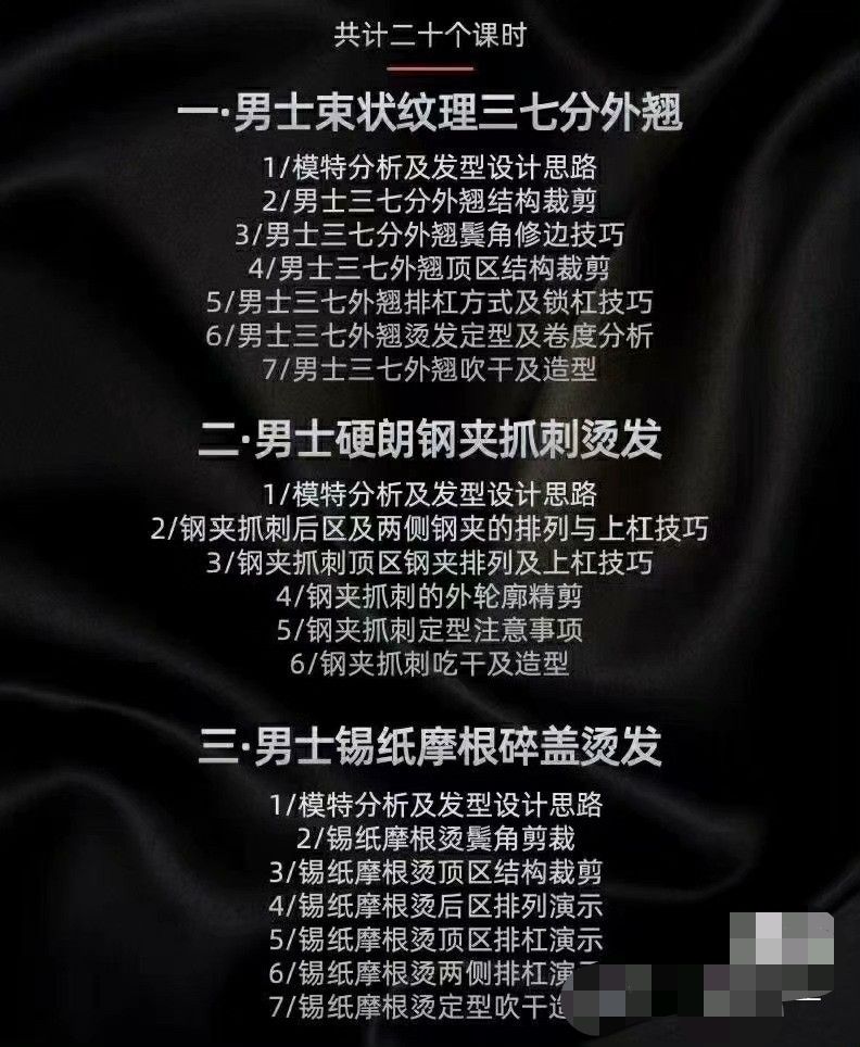 图片[2]-维柯沙龙高效男士剪烫线上课程 21节完整课程-蚂蚁汇资源分享项目网