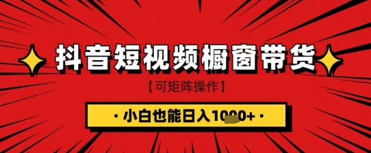 抖音短视频食品橱窗带货，小白轻松上手日入1k+【揭秘】-蚂蚁汇资源分享项目网