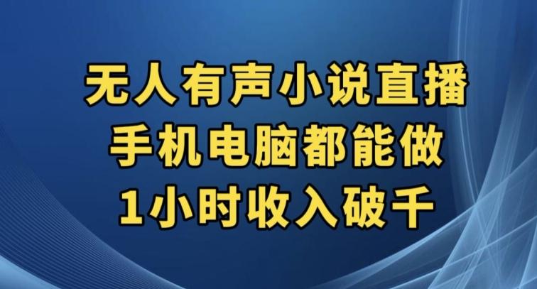 抖音无人有声小说直播，手机电脑都能做，1小时收入破千【揭秘】-蚂蚁汇资源分享项目网