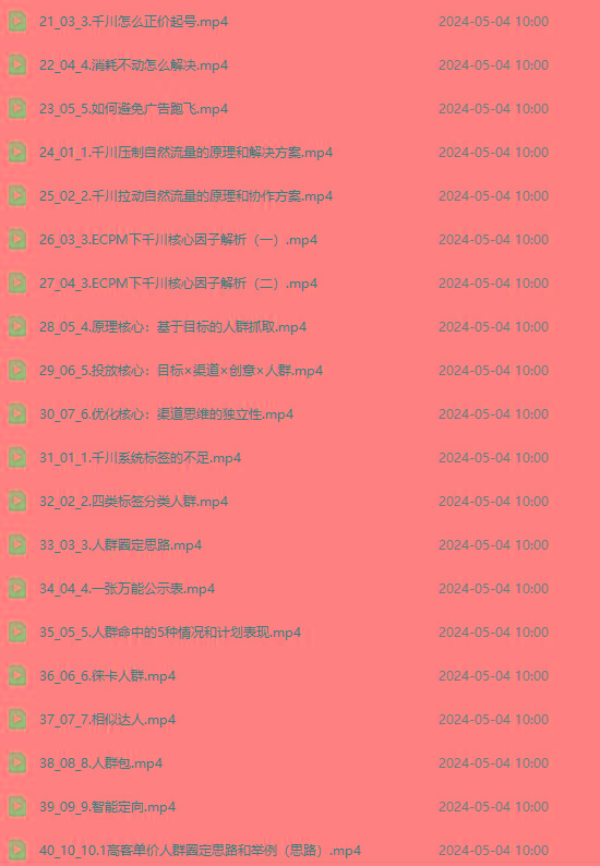 图片[2]-2024单品正价起号，直播素材投流选品：选品课+投流课+素材课+卡首屏/100节-蚂蚁汇资源分享项目网