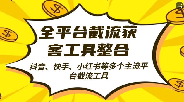 全平台截流获客工县整合全自动引流，日引2000+精准客户【揭秘】-蚂蚁汇资源分享项目网