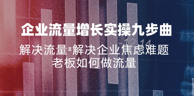 企业流量增长实战九步曲，解决流量=解决企业焦虑难题，老板如何做流量-蚂蚁汇资源分享项目网