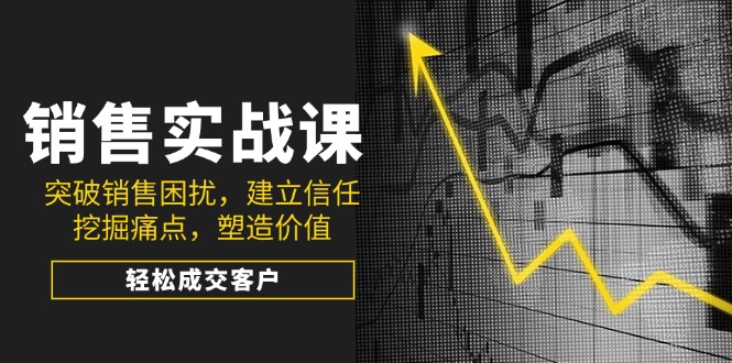 销售实战课，突破销售困扰，建立信任，挖掘痛点，塑造价值，轻松成交客户-蚂蚁汇资源分享项目网
