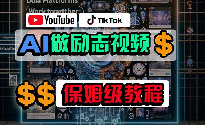 利用AI制作励志视频，在YouTube和TikTok赚钱，小白可做(附工具-蚂蚁汇资源分享项目网