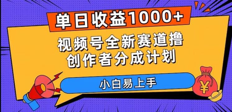 单日收益1000+，视频号全新赛道撸创作者分成计划，小白易上手【揭秘】-蚂蚁汇资源分享项目网