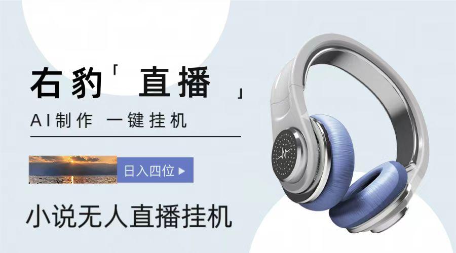 右豹小说无人直播挂机吸金项目，简单易行收益稳定， 月入1000+-蚂蚁汇资源分享项目网