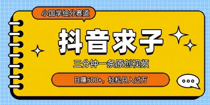 小国学细分赛道，三分钟一条原创视频，日赚500+，可矩阵复制-蚂蚁汇资源分享项目网