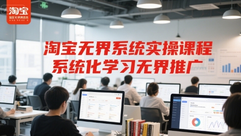 淘宝无界系统实操课程，系统化学习无界推广-蚂蚁汇资源分享项目网