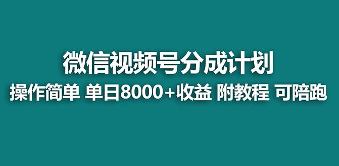 【蓝海项目】视频号分成计划最新玩法，单天收益8000+，附玩法教程，24年…-蚂蚁汇资源分享项目网