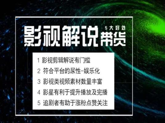 电影解说剪辑实操带货全新蓝海市场，电影解说实操课程-蚂蚁汇资源分享项目网