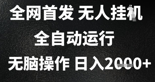 2025首发无人挂G项目，日入2k+，全自动运行，无脑操作，长期稳定 小白可玩【揭秘】-蚂蚁汇资源分享项目网