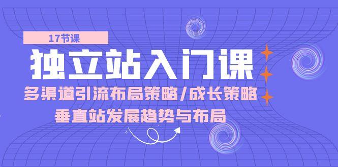 独立站 入门课：多渠道 引流布局策略/成长策略/垂直站发展趋势与布局-蚂蚁汇资源分享项目网