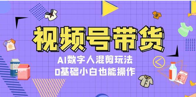 视频号带货,AI数字人混剪玩法,0基础小白也能操作-蚂蚁汇资源分享项目网