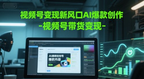 视频号变现新风口AI爆款创作-视频号带货变现-蚂蚁汇资源分享项目网