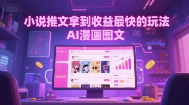 小说推文拿到收益最快的玩法，AI漫画图文-蚂蚁汇资源分享项目网