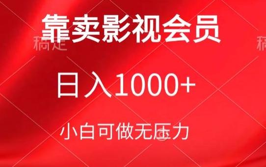 靠卖影视会员，日入1000+，落地保姆级教程，新手可学【揭秘】-蚂蚁汇资源分享项目网