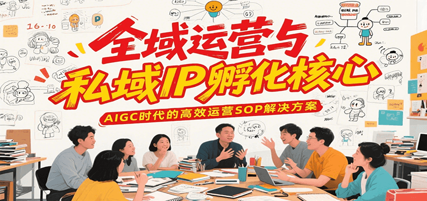全域运营与私域IP孵化核心，AIGC时代的高效运营SOP解决方案-蚂蚁汇资源分享项目网