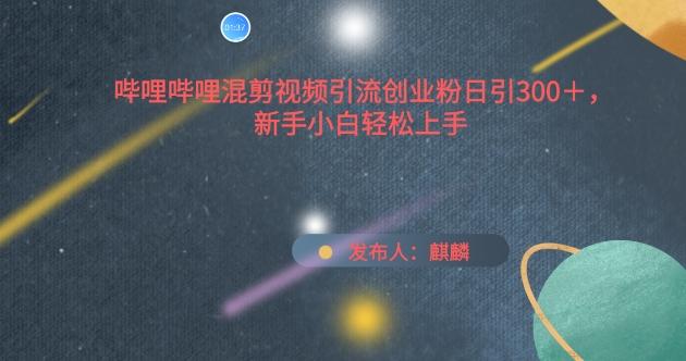 哔哩哔哩混剪视频引流创业粉日引300+，新手小白轻松上手【揭秘】-蚂蚁汇资源分享项目网