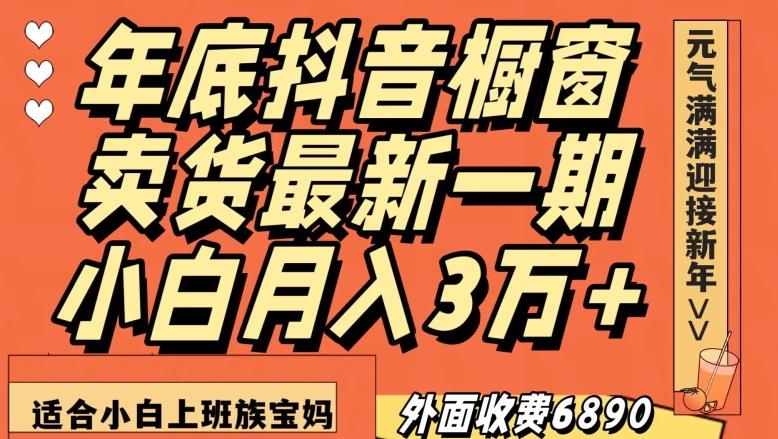 外面收费6890元年底抖音橱窗卖货最新一期，小白月入3万，适合小白上班族宝妈【揭秘】-蚂蚁汇资源分享项目网