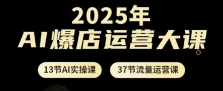 2025年AI爆店运营大课，13节AI实操课+37节流量运营课-蚂蚁汇资源分享项目网
