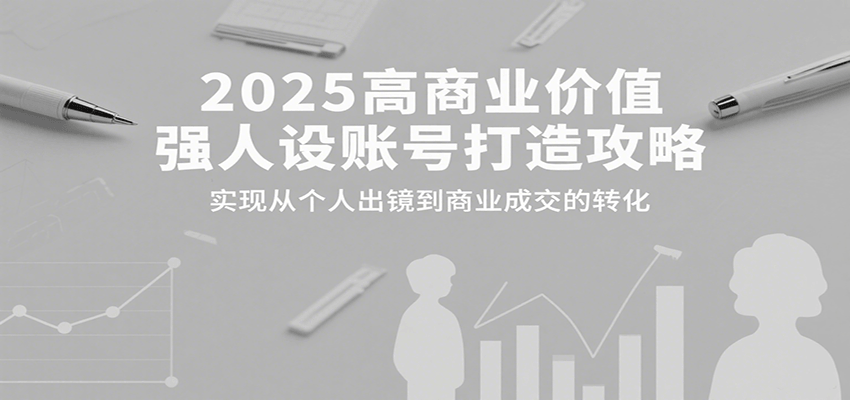 2025高商业价值强人设账号打造攻略，实现从个人出镜到商业成交的转化-蚂蚁汇资源分享项目网