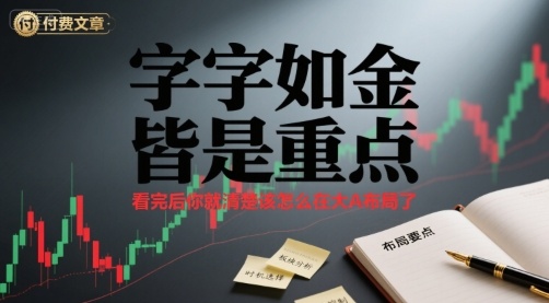 付费文章：字字如金 皆是重点， 看完后 你就清楚该怎么在大A布局了-蚂蚁汇资源分享项目网