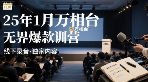 25年1月万相台无界爆款特训营线下录音-蚂蚁汇资源分享项目网