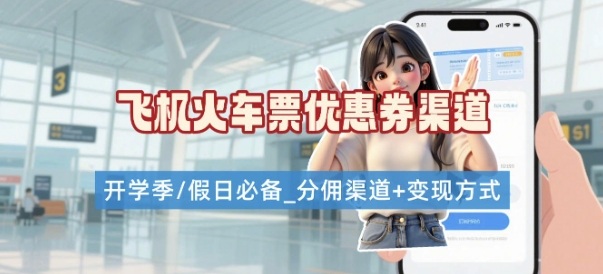 学生党必看！机票火车票优惠券申请渠道 + 项目打法，开学季节日速存-蚂蚁汇资源分享项目网