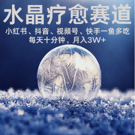 水晶疗愈赛道 小红书 蝴蝶号 抖音 快手都可做  每日轻松十分钟 月入米3W+  抓紧冲-蚂蚁汇资源分享项目网