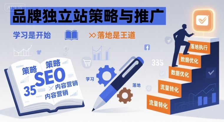 品牌独立站策略与推广，学习是开始，落地是王道-蚂蚁汇资源分享项目网