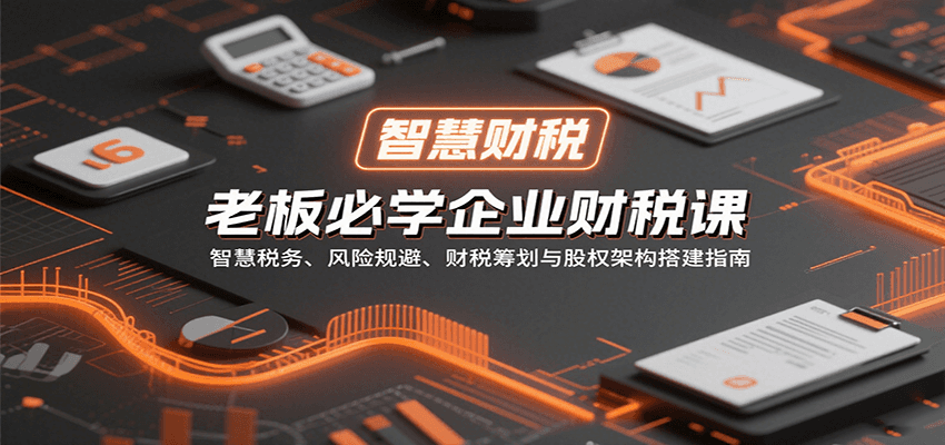 老板必学企业财税课：智慧税务、风险规避、财税筹划与股权架构搭建指南-蚂蚁汇资源分享项目网