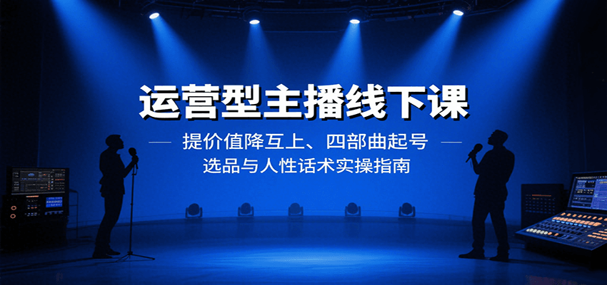 运营型主播线下课：提价值降互上、四部曲起号、选品与人性话术实操指南-蚂蚁汇资源分享项目网