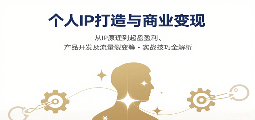 个人IP打造与商业变现，从IP原理到起盘盈利、产品开发及流量裂变等实战技巧全解析-蚂蚁汇资源分享项目网