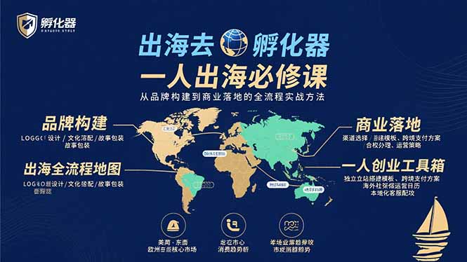 出海去 孵化器 一人出海必修课：从品牌构建到商业落地的全流程实战方法-蚂蚁汇资源分享项目网