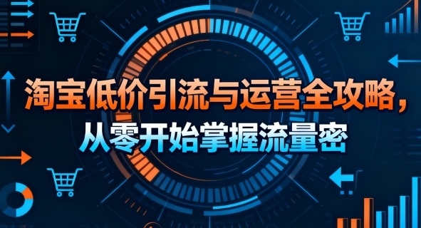 淘宝低价引流与运营全攻略，从零开始掌握流量密码-蚂蚁汇资源分享项目网