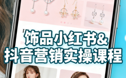 抖音+小红书饰品卖货：货源、开店、内容全教会-蚂蚁汇资源分享项目网