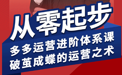 海神·拼多多运营进阶系统课(更新9月)-蚂蚁汇资源分享项目网