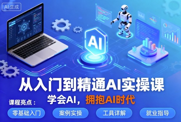 从入门到精通AI实操课，学会AI，拥抱AI时代-蚂蚁汇资源分享项目网