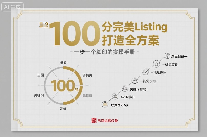 100分完美Listing打造全方案，想要完美listing必须是需要一步一个脚印的-蚂蚁汇资源分享项目网