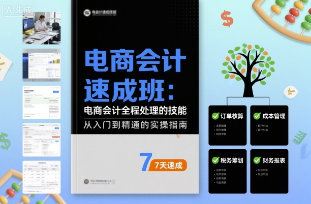 电商会计速成班，电商会计全程处理的技能-蚂蚁汇资源分享项目网