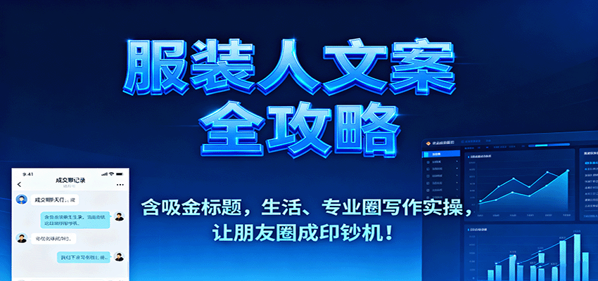 服装人文案全攻略，含吸金标题，生活、专业圈写作实操，让朋友圈成印钞机！-蚂蚁汇资源分享项目网