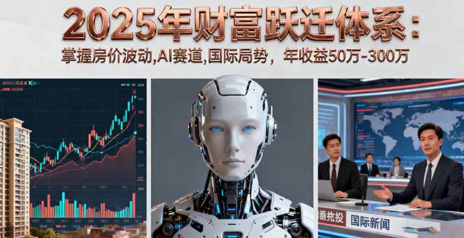 2025年财富跃迁体系：掌握房价波动,AI赛道,国际局势，年收益50万-300万-蚂蚁汇资源分享项目网