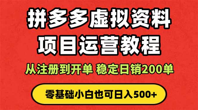 拼多多开店运营课程： 蓝海变现玩法，轻松实现睡后收入 零基础小白也可...-蚂蚁汇资源分享项目网