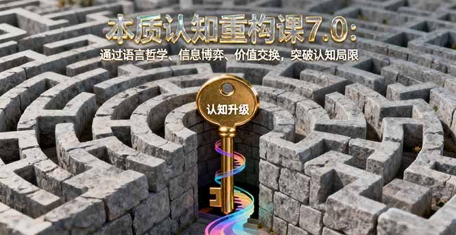 本质认知重构课7.0：通过语言哲学、信息博弈、价值交换，突破认知局限-蚂蚁汇资源分享项目网