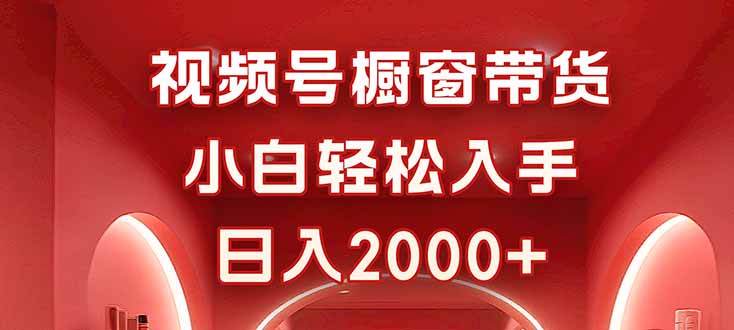 视频号橱窗带货，小白轻松入手，日入2000+-蚂蚁汇资源分享项目网