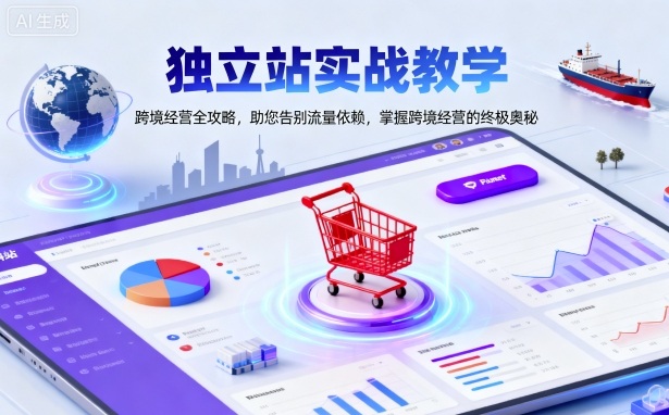 独立站实战教学，跨境经营全攻略，助您告别流量依赖，掌握跨境经营的终极奥-蚂蚁汇资源分享项目网