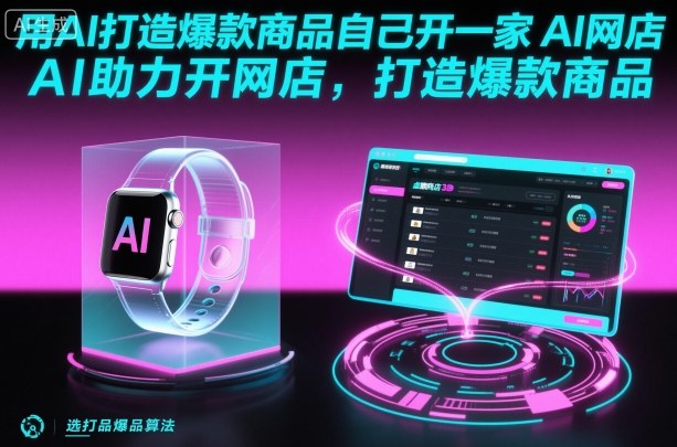 用AI打造爆款商品自己开一家AI网店，AI助力开网店，打造爆款商品-蚂蚁汇资源分享项目网