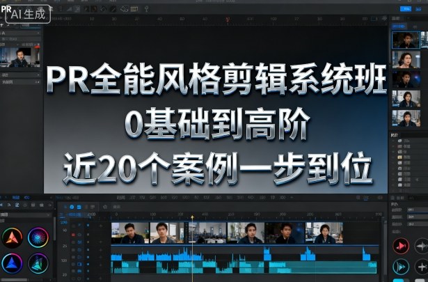 PR全能风格剪辑系统班，0基础到高阶，近20个案例一步到位-蚂蚁汇资源分享项目网
