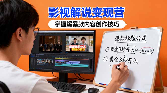 影视解说变现营：通过30+实战案例爆款内容创作技巧，掌握影视解说盈利密码-蚂蚁汇资源分享项目网